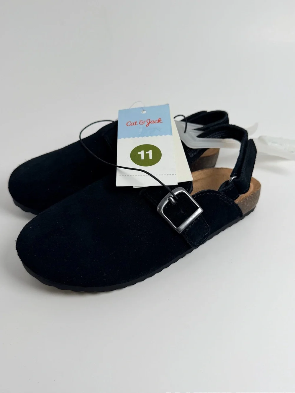 Cat & Jack Black Kids Slingback Buckle Sandals